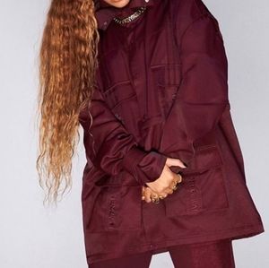 Adidas x Ivy Park Convertible Track Jacket Maroon